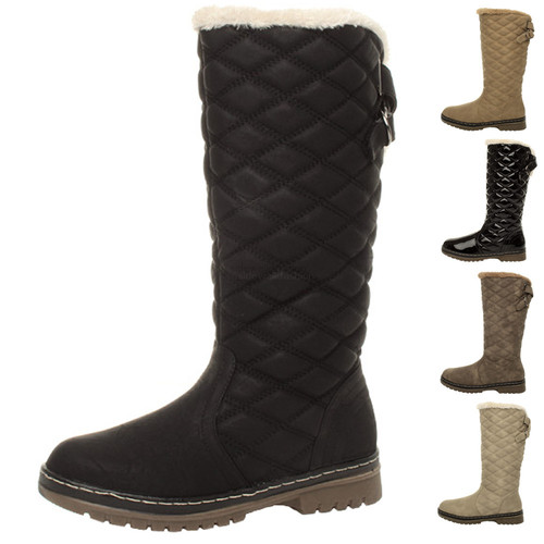 ladies quilted boots