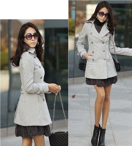 Winter Slim Fitted Outerwear Double Trench Coat - The Style Basket