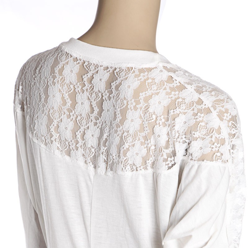 Batwing Lace Long Sleeve Blouse/Top - The Style Basket