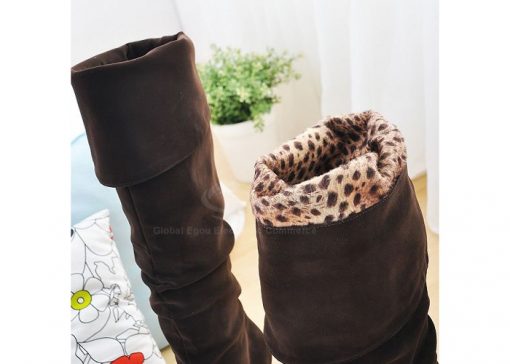 Causal Boots With Suede Chunky Heel Design - BLACK OR BROWN - The Style ...