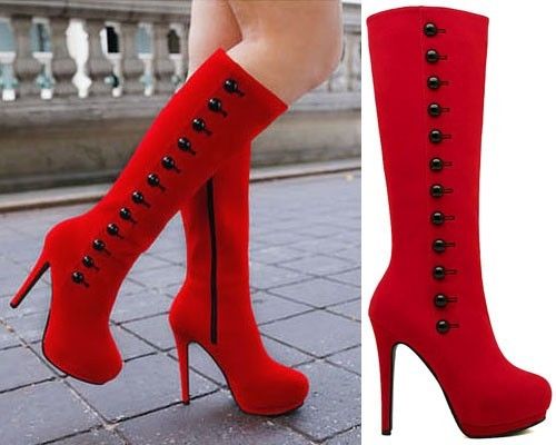 Hot Vogue Platform Pumps Over The Knee High Heels Boots - The Style Basket