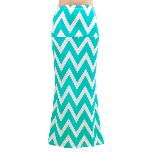Colored Chevron Maxi Dress Skirts - The Style Basket